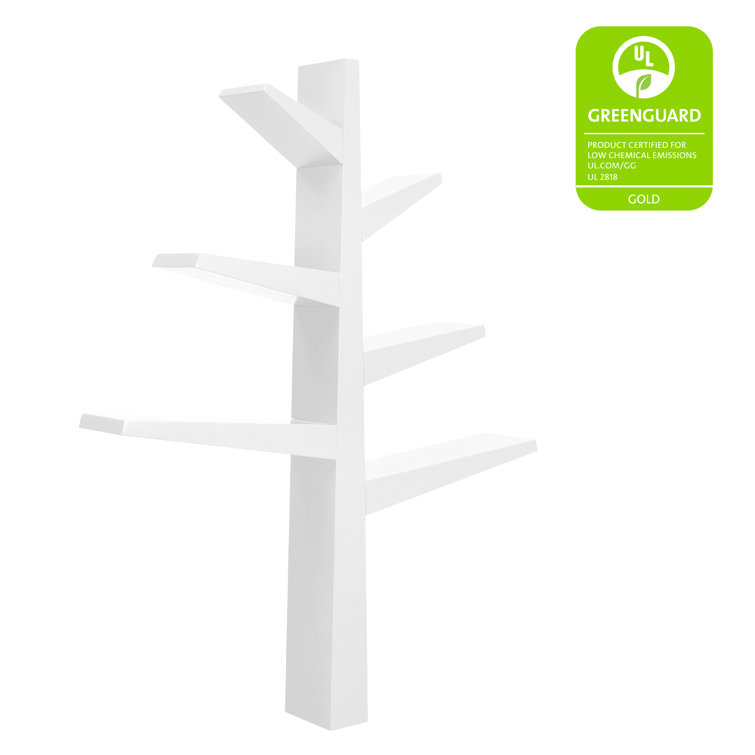 White Poplar Tree Shaped Kids Bookcase