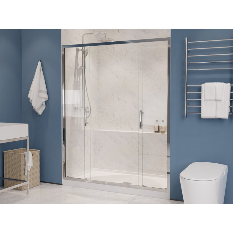 ANZZI 70'' x 60'' Polished Chrome Framed Sliding Shower Door