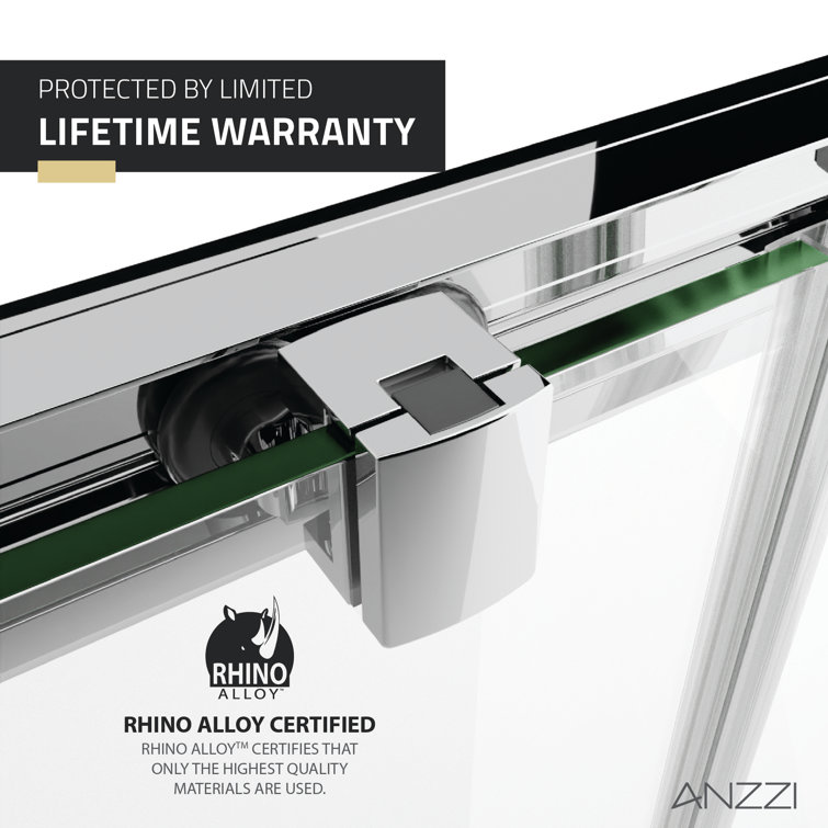 ANZZI 70'' x 60'' Polished Chrome Framed Sliding Shower Door