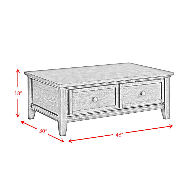Cherry Finish 3-Piece Occasional Table Set with Drawers