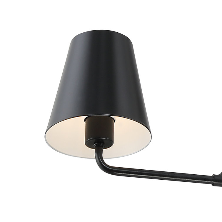 Black Metal Modern Linear 6-Light Chandelier