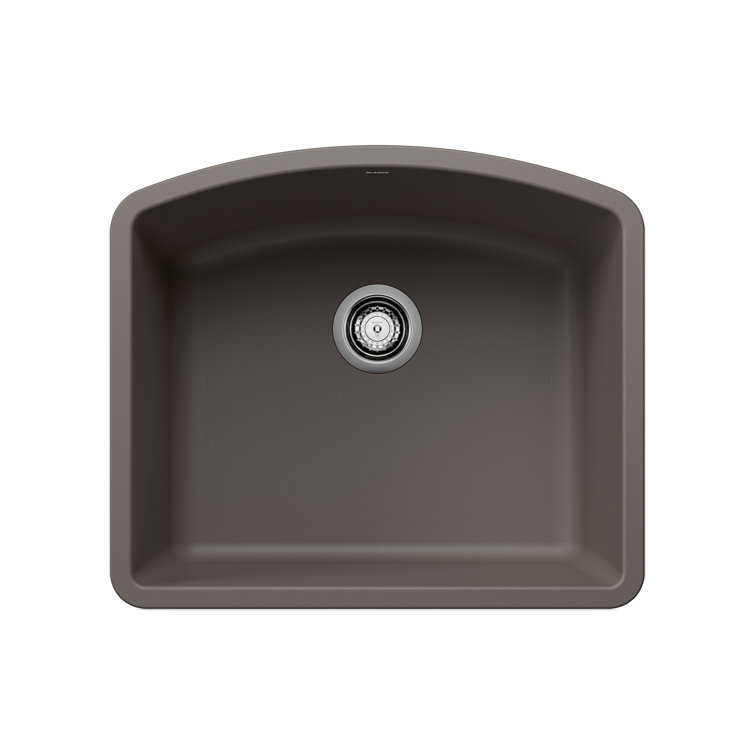 Volcano Gray Silgranit Single Bowl Drop-In Kitchen Sink