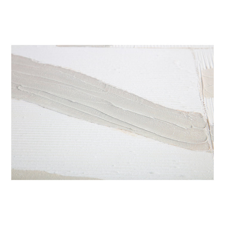 Milas Textured Geometric Acrylic Painting on Canvas with Pine Frame