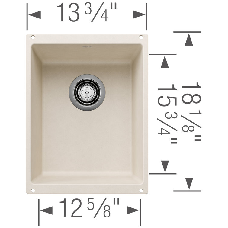 Soft White Granite Composite Undermount Bar Sink