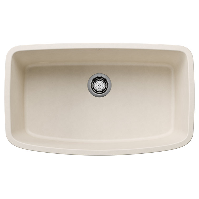 Soft White Granite Composite Single Bowl Undermount Kitchen Sink
