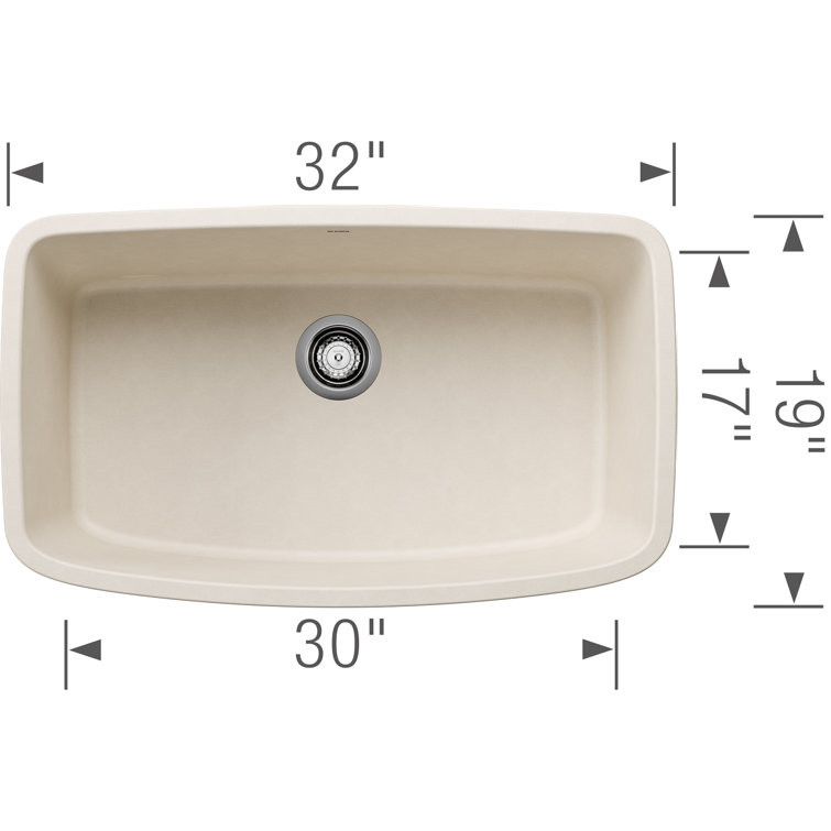 Soft White Granite Composite Single Bowl Undermount Kitchen Sink