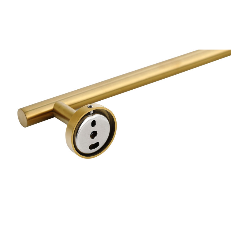 Brass Gold Stainless Steel Wall Mounted Towel Bar, 24 inches