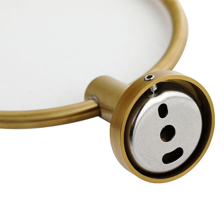 Elizabeth Brass Gold Stainless Steel Wall Mounted Towel Ring Set