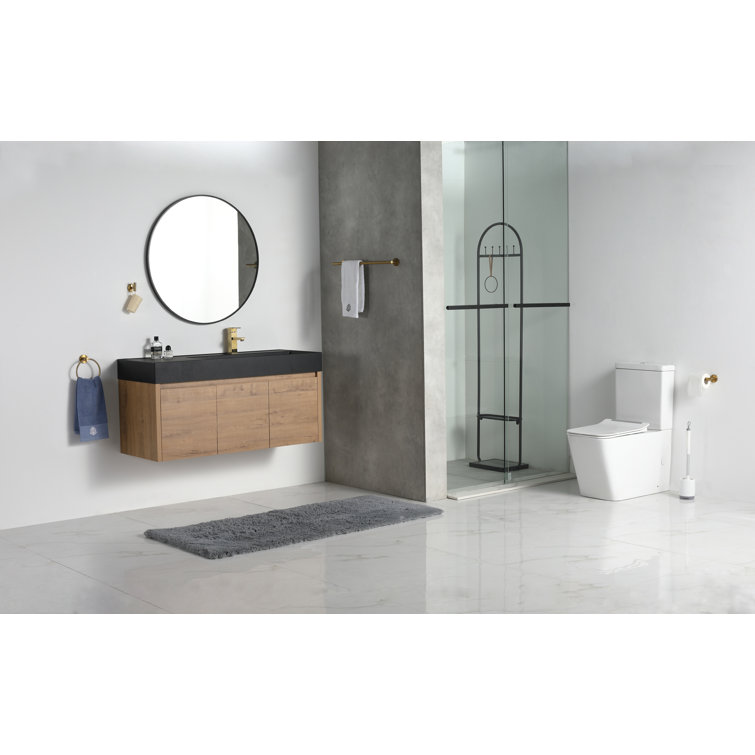 Satin Nickel Modern 4-Piece Bathroom Hardware Set