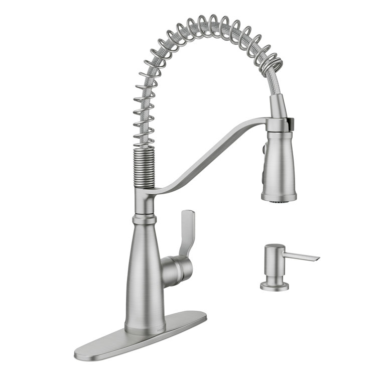 Stainless Steel Single Handle Spring Pulldown Kitchen Faucet