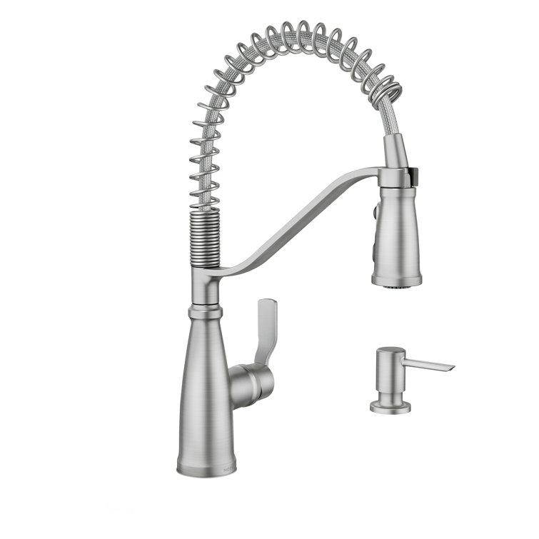 Stainless Steel Single Handle Spring Pulldown Kitchen Faucet