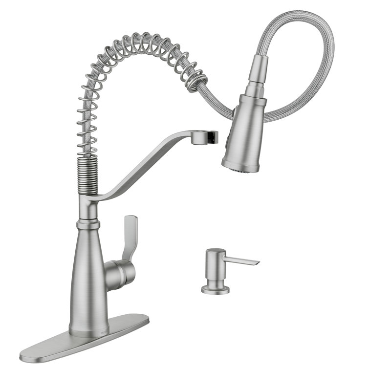 Stainless Steel Single Handle Spring Pulldown Kitchen Faucet