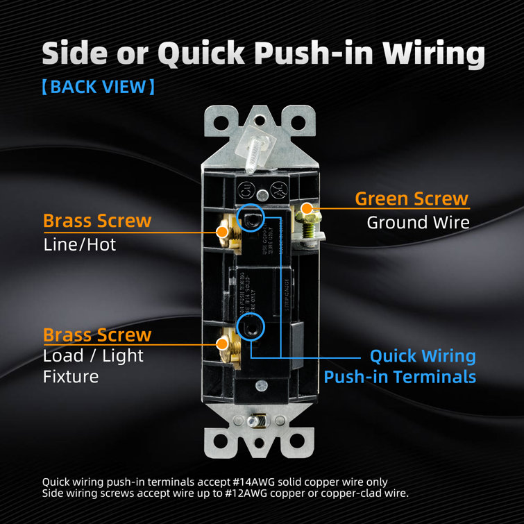 Black Matte Thermoplastic Rocker Light Switch Set of 10