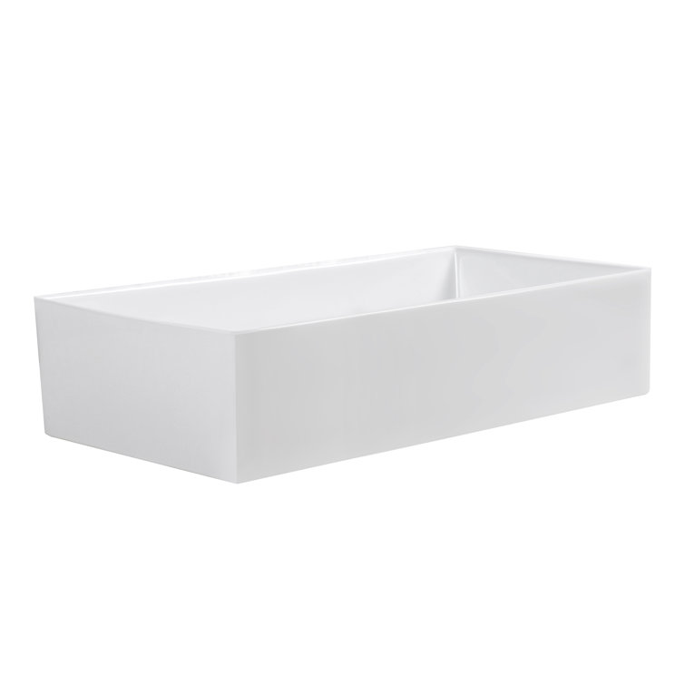 Kosula 36'' White Ceramic Farmhouse Apron Kitchen Sink