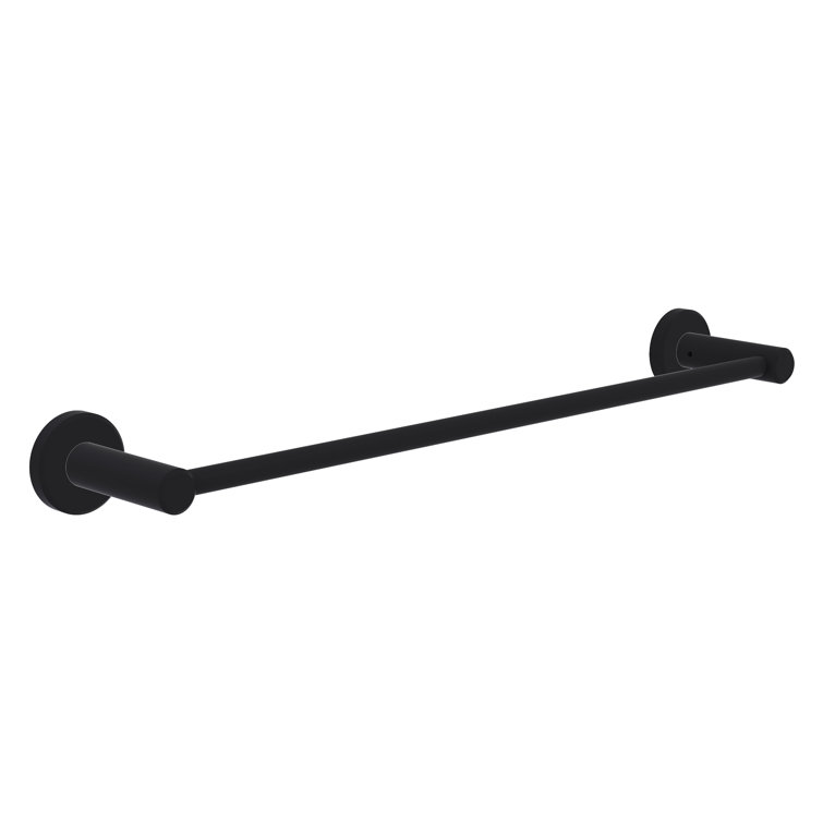 Matte Black Solid Brass Wall Mounted Towel Bar, 20 inches