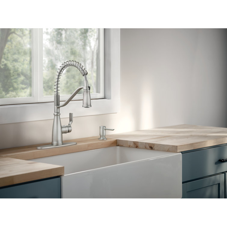 Stainless Steel Single Handle Spring Pulldown Kitchen Faucet