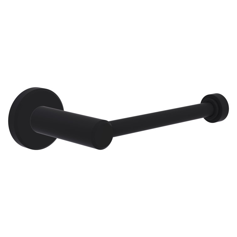 Matte Black Brass Euro Style Wall Mounted Toilet Paper Holder
