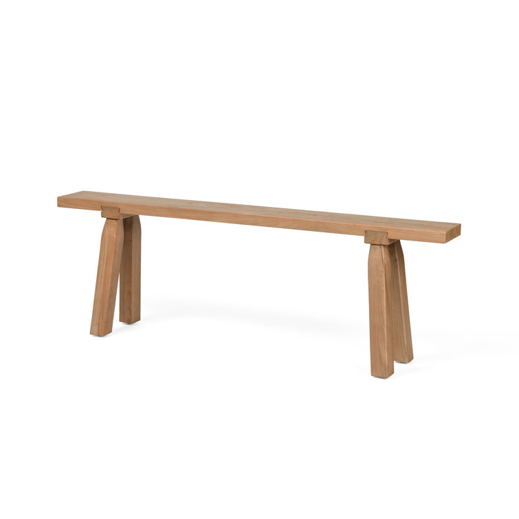 Lahana Rustic Natural Elmwood 60'' Bench with Tapered Legs