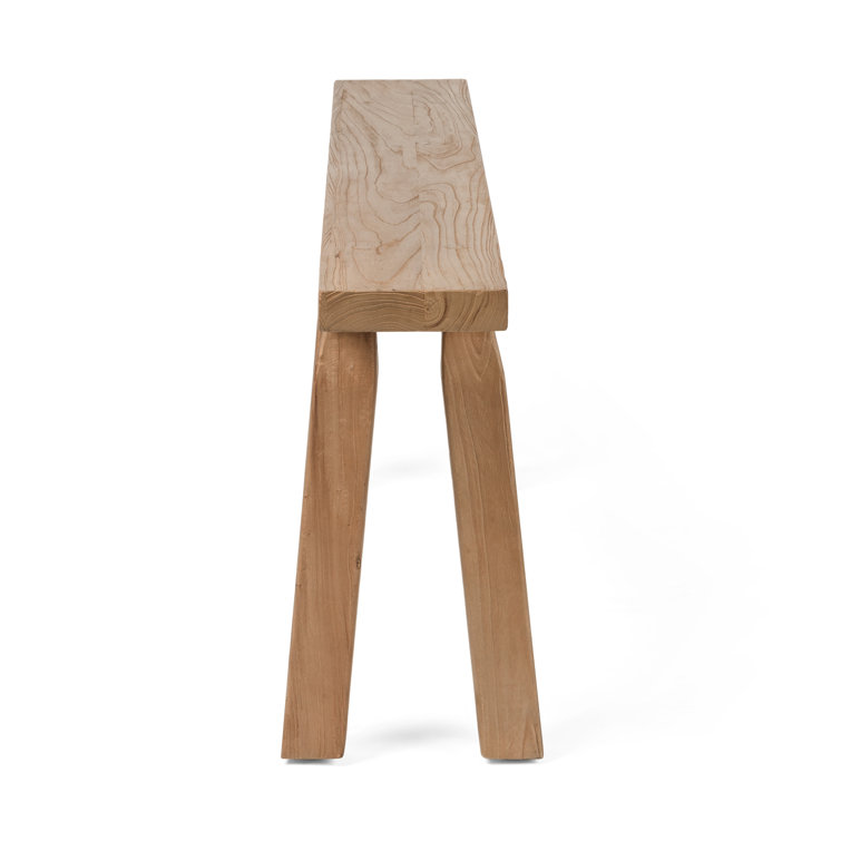 Lahana Rustic Natural Elmwood 60'' Bench with Tapered Legs