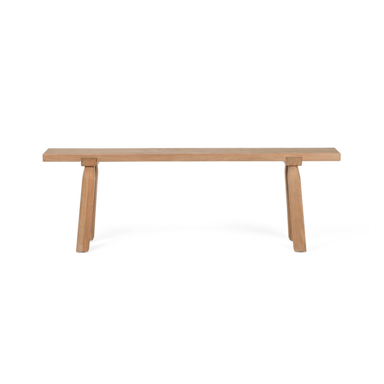 Lahana Rustic Natural Elmwood 60'' Bench with Tapered Legs