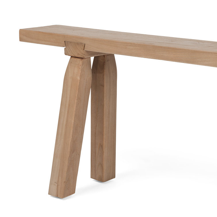 Lahana Rustic Natural Elmwood 60'' Bench with Tapered Legs