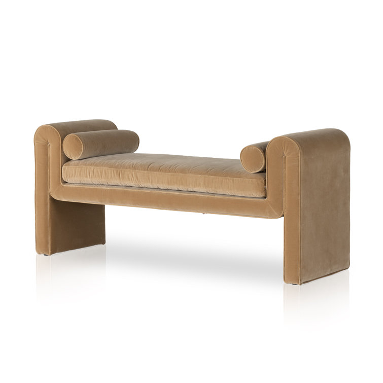 Mitchell Camel Upholstered Modern Accent Bench