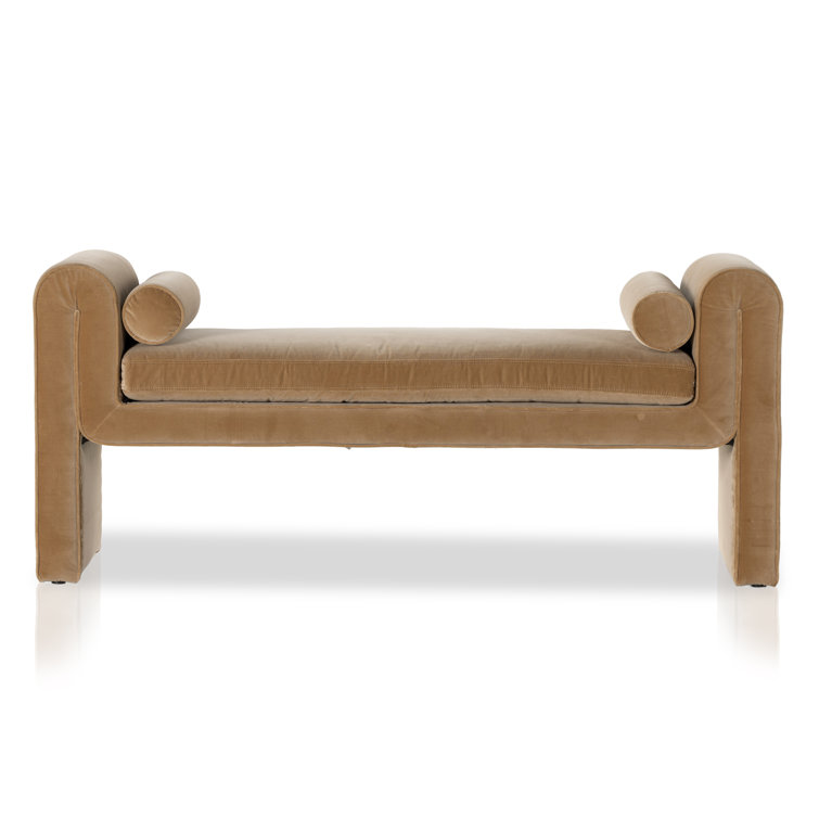 Mitchell Camel Upholstered Modern Accent Bench