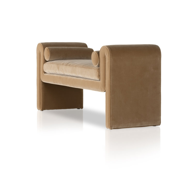 Mitchell Camel Upholstered Modern Accent Bench