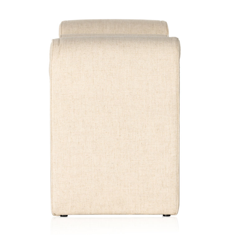 Mitchell 63" Cream Upholstered Accent Bench