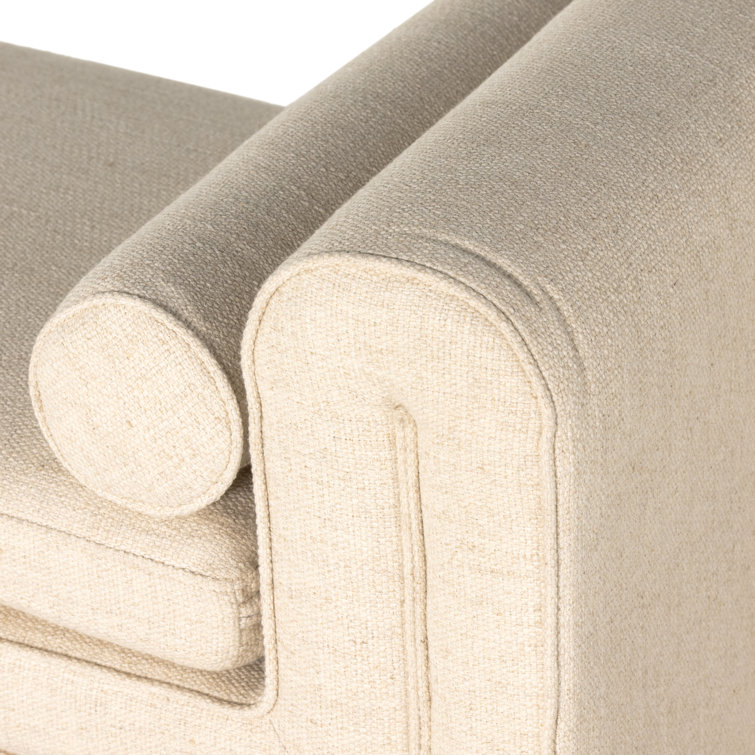 Mitchell 63" Cream Upholstered Accent Bench