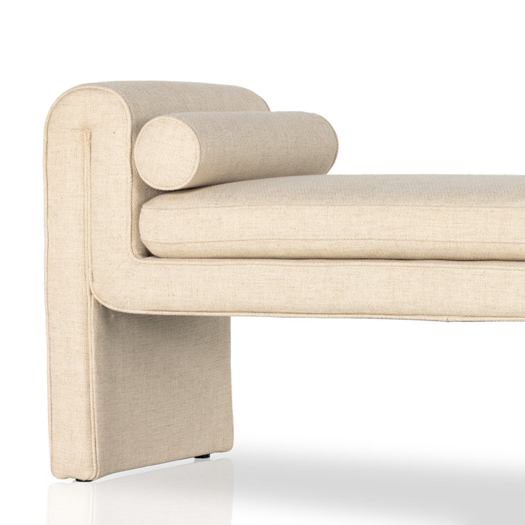 Mitchell 63" Cream Upholstered Accent Bench