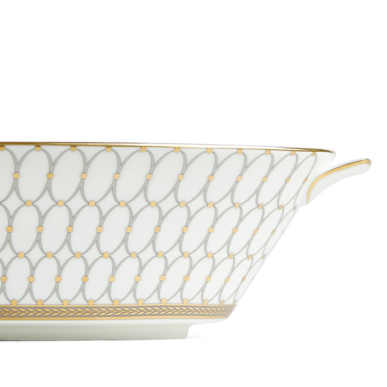 Grey Ceramic Oval Vegetable Dish for Serving Salads and Desserts