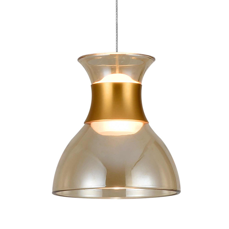 Palermo Gold 80'' Contemporary LED Glass Pendant Light