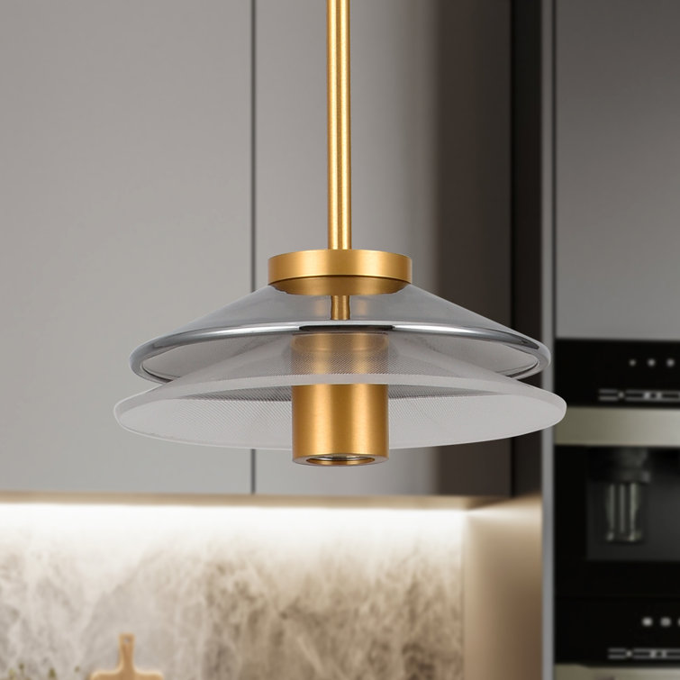 Verona 80.25" Gold Glass LED Pendant Light