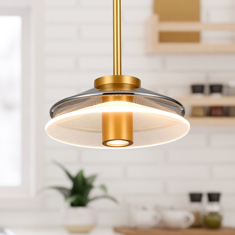 Verona 80.25" Gold Glass LED Pendant Light