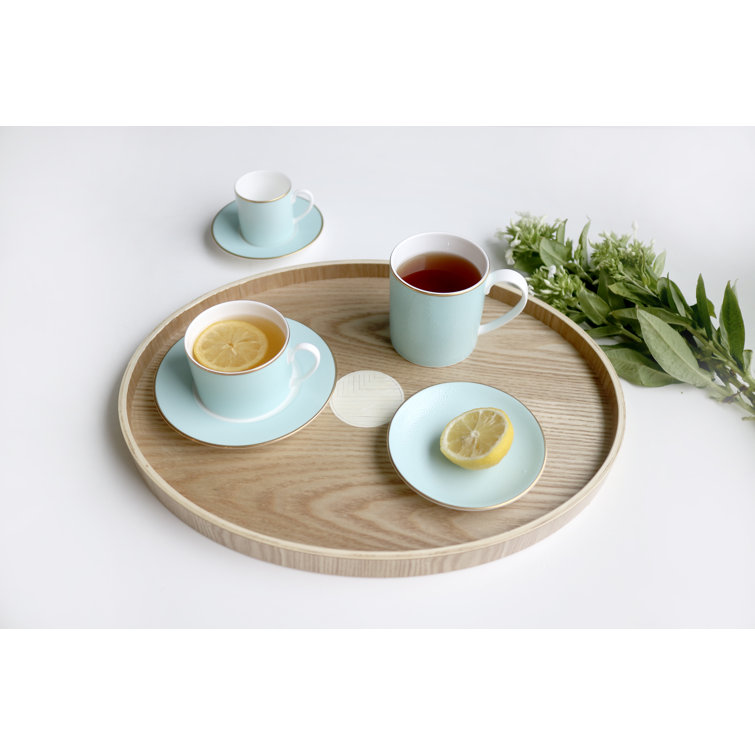 Charlotte Bone China Turquoise Espresso Cup and Saucer Set