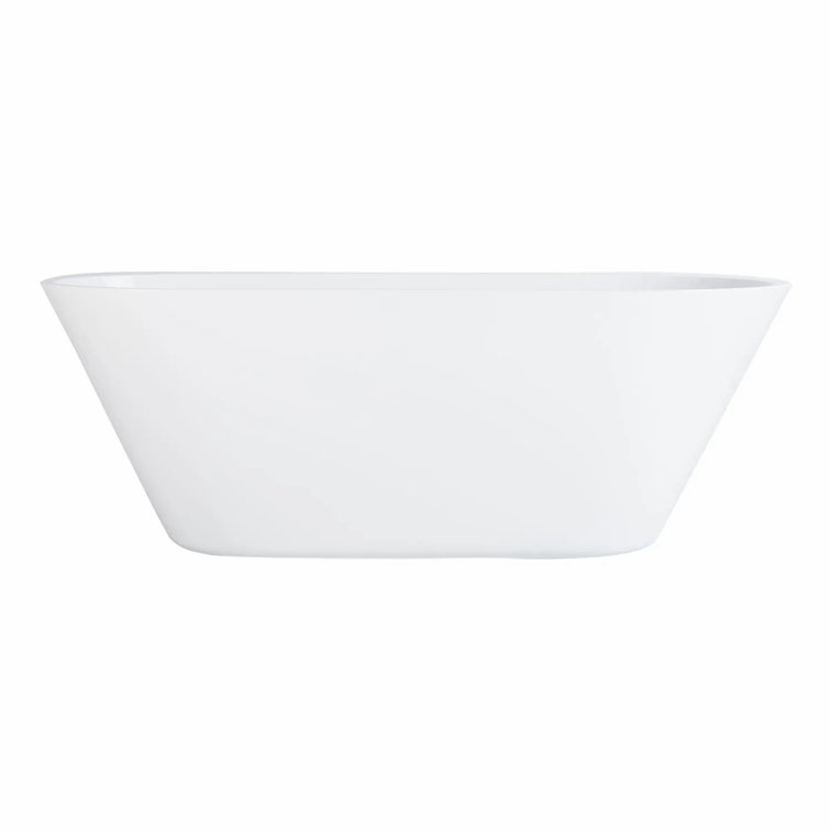 Danae 62" White Acrylic Freestanding Soaking Bathtub