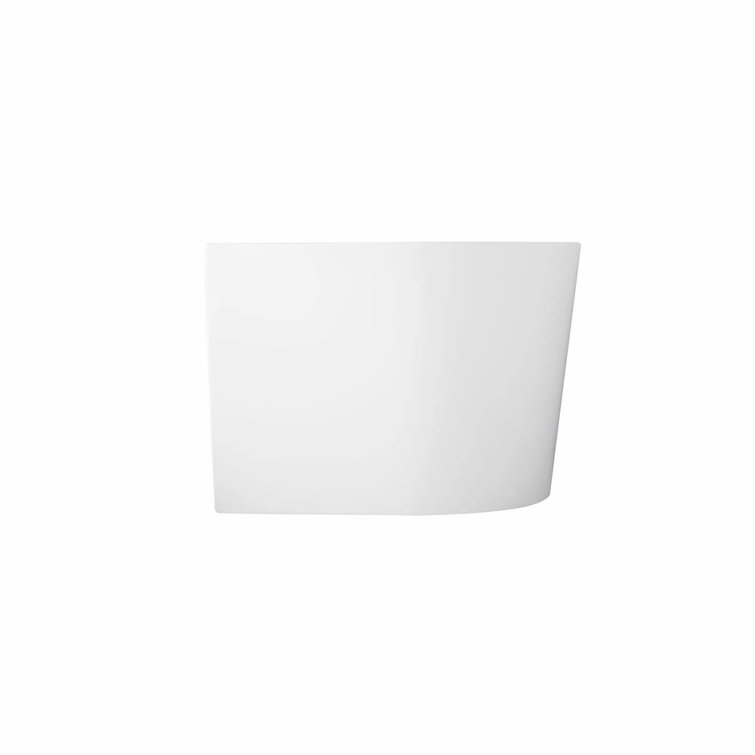 67" White Acrylic Freestanding Oval Soaking Bathtub