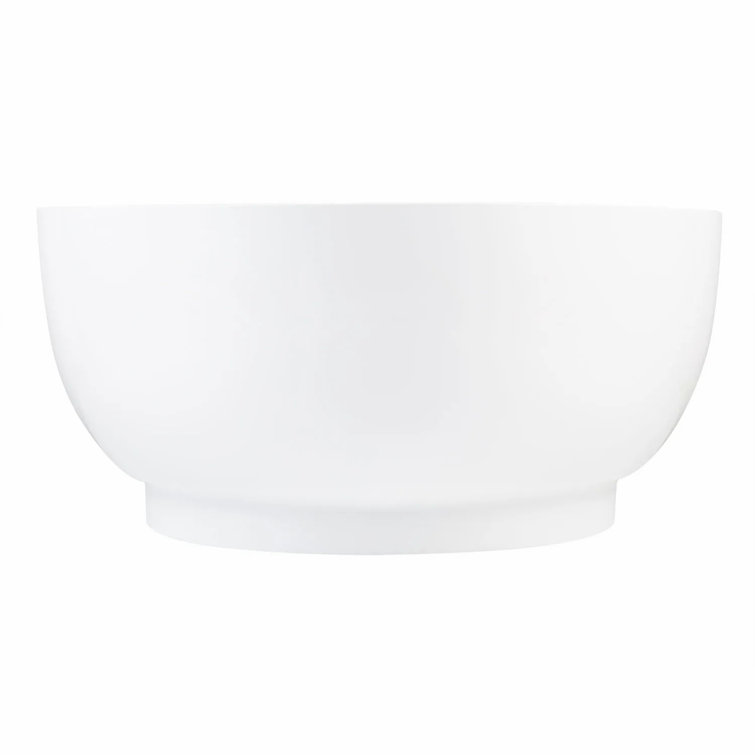 51" White Acrylic Circular Freestanding Soaking Tub