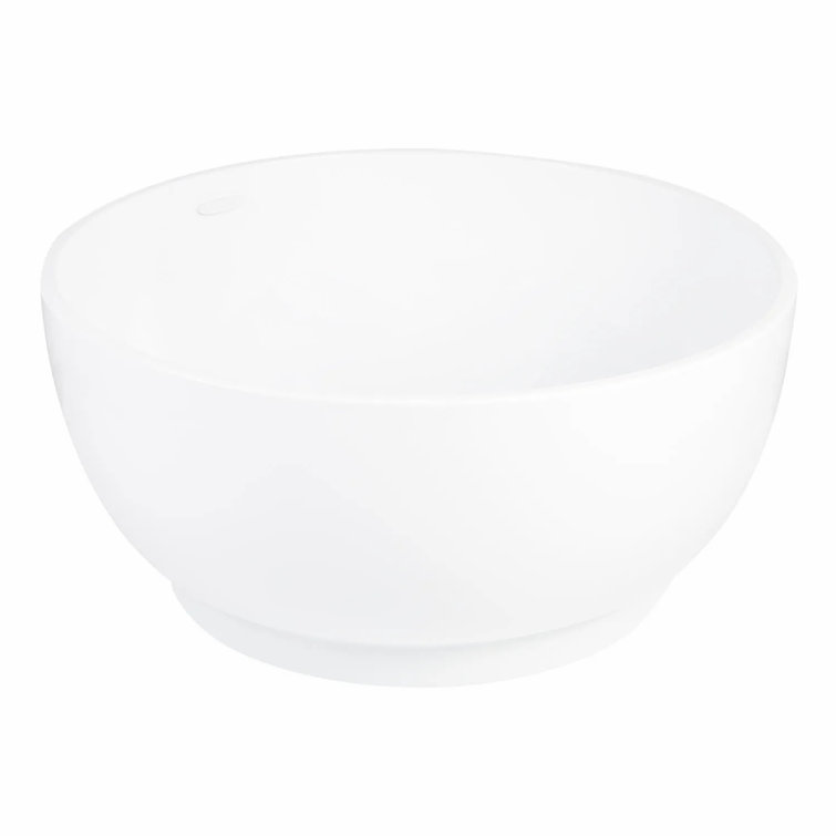 51" White Acrylic Circular Freestanding Soaking Tub