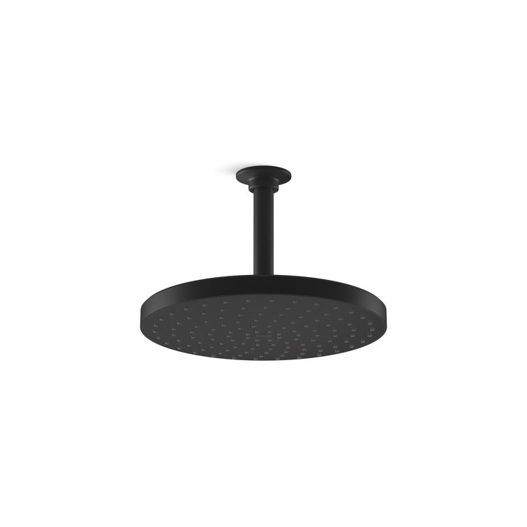 Matte Black 10" Ceiling or Wall Mounted Rain Shower Head