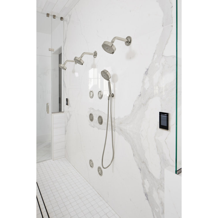 Polished Chrome 72-Inch Metal Shower Hose with Swivel Base