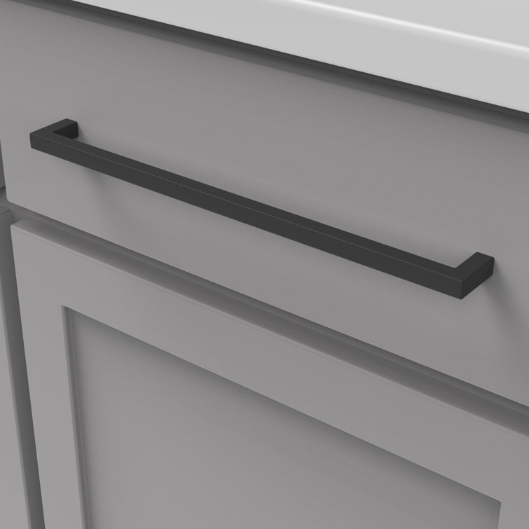 Matte Black 12" Modern Kitchen Cabinet Pulls