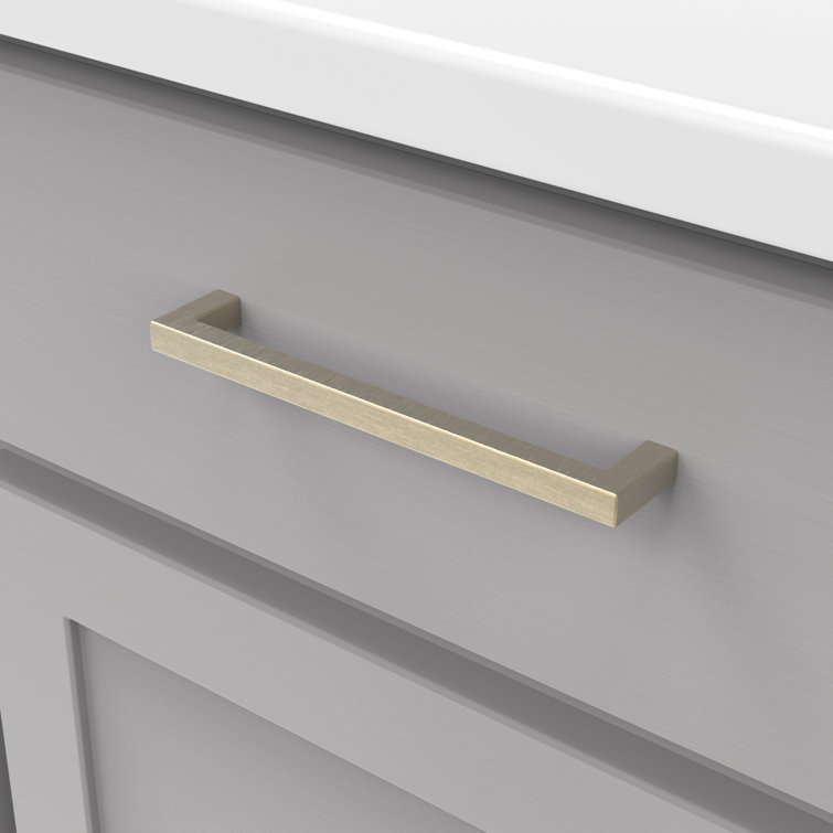 Champagne Bronze Modern Cabinet Drawer Pulls with Mounting Hardware
