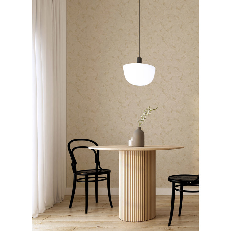 Mahina Gold Floral Vine Non-Woven Wallpaper Roll