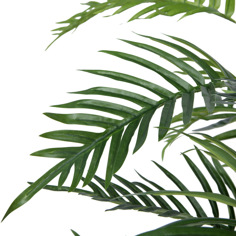 Elegant 70" Lifelike Potted Fern Floor Plant in Sleek Black Planter