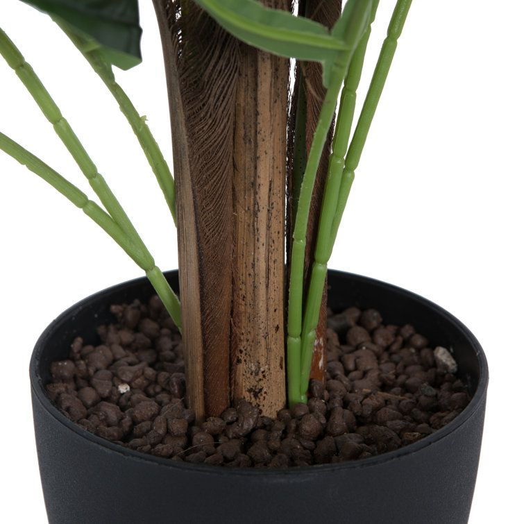 Elegant 70" Lifelike Potted Fern Floor Plant in Sleek Black Planter