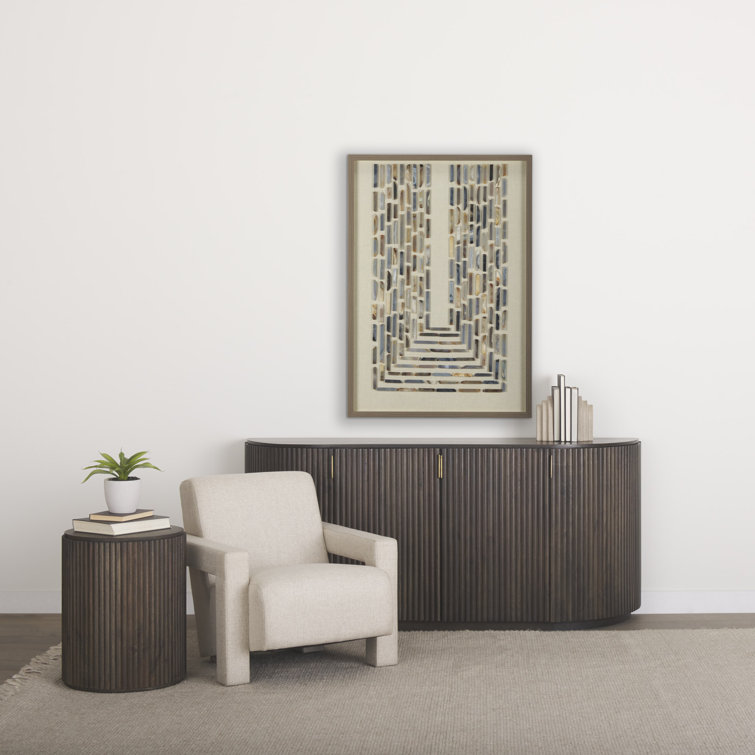 Terra 72'' Light Brown Fluted Wood Sideboard