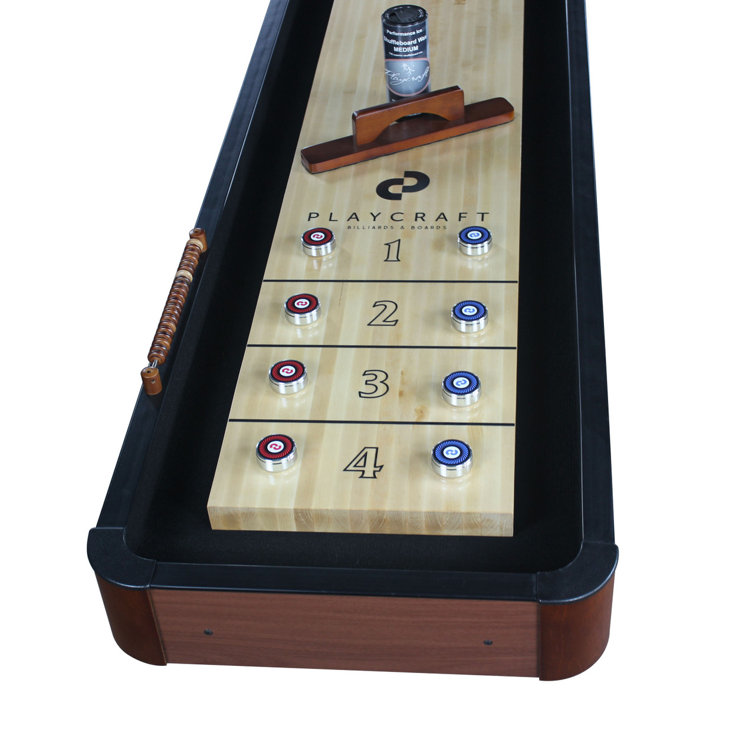 Cherry 16' Hardwood Shuffleboard Table with Metal Legs