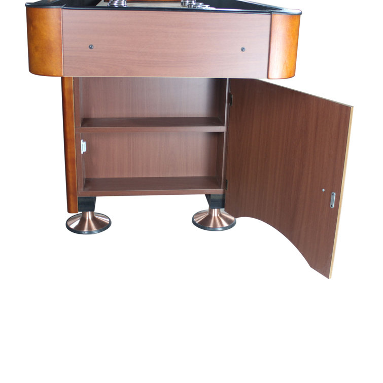 Cherry 16' Hardwood Shuffleboard Table with Metal Legs